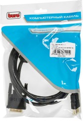 Кабель Buro HDMI (m) DVI-D (m) 1.8м (HDMI-19M-DVI-D-1.8M) феррит.кольца черный