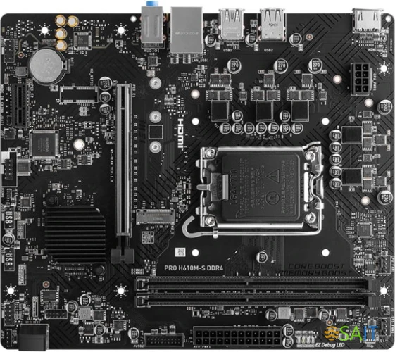 Материнская плата MSI PRO H610M-S DDR4 Soc-1700 Intel H610 2xDDR4 mATX AC`97 8ch(7.1) GbLAN+HDMI
