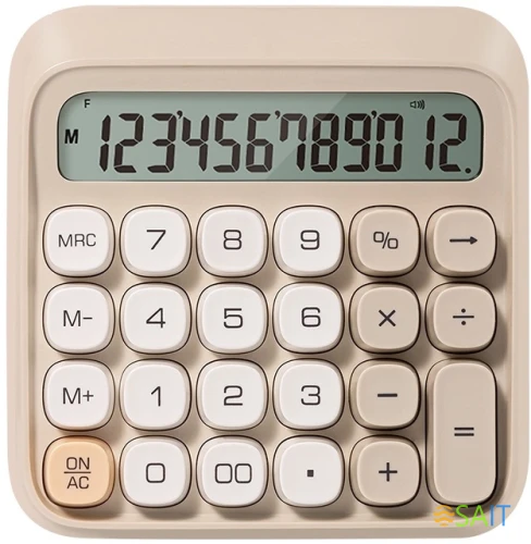 Калькулятор настольный Deli EM36 GREY серый 12-разр.