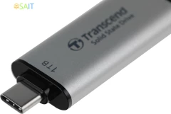 Накопитель SSD Transcend USB-C 1TB TS1TESD300S ESD300 серебристый