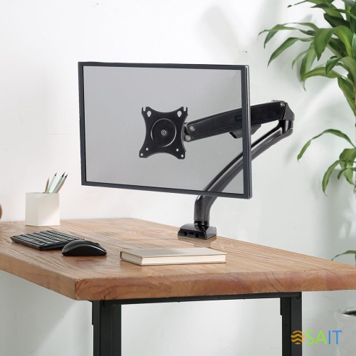 Кронштейн для мониторов ЖК Kromax OFFICE-8 черный 15"-32" макс.8кг настольный поворот и наклон верт.перемещ.