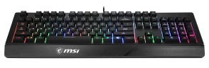 Клавиатура MSI VIGOR GK20 RU черный USB Multimedia for gamer LED (подставка для запястий)