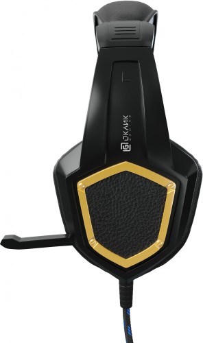 Наушники с микрофоном Оклик HS-L310G Guardian черный/золотистый 2.2м мониторные оголовье (359483)