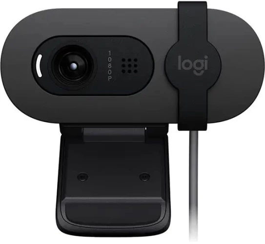 Камера Web Logitech HD Webcam Brio 100 черный 2Mpix (1920x1080) USB-A с микрофоном (960-001587)
