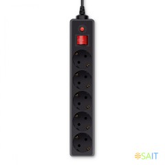 Сетевой фильтр Buro 500SH-3-B 3м (5 розеток) черный (коробка)