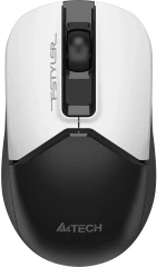 Мышь A4Tech Fstyler FG12S Panda белый/черный оптическая 1200dpi silent беспров. USB 3but