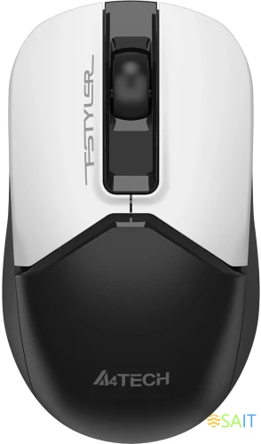 Мышь A4Tech Fstyler FG12S Panda белый/черный оптическая 1200dpi silent беспров. USB 3but