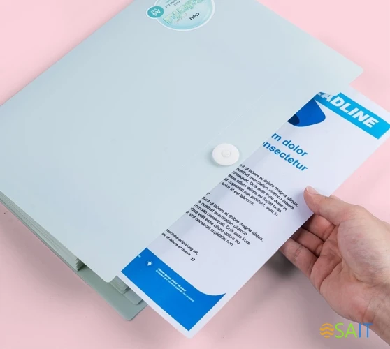 Папка-портфель Deli Colorful EF615 на резинке 8 отдел. A4 полипропилен ассорти