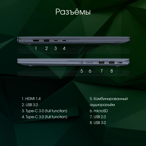 Ноутбук Digma Pro Pactos Core i5 1235U 16Gb SSD512Gb Intel Iris Xe graphics 16" IPS WUXGA (1920x1200) Windows 11 Professional dk.grey WiFi BT Cam 5500mAh (DN16P5-ADXW01)