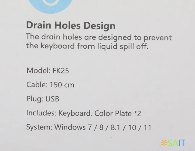 Клавиатура A4Tech Fstyler FK25 черный/серый USB slim