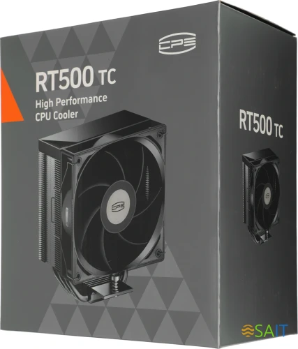 Устройство охлаждения(кулер) PcCooler RT500 TC Soc-AM5/AM4/1200/1700/1851 черный 4-pin 32dB Al+Cu 240W Ret (RT500TC-BKNWYX-GL)