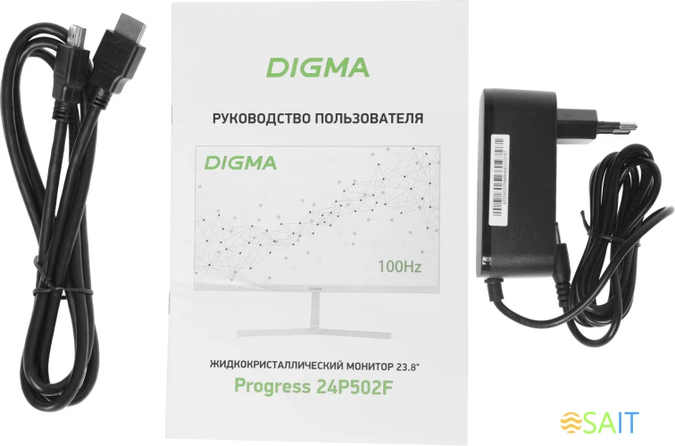 Монитор Digma 23.8" Progress 24P502F белый IPS LED 7ms 16:9 HDMI M/M матовая 250cd 178гр/178гр 1920x1080 100Hz G-Sync FreeSync VGA DP FHD 2.8кг