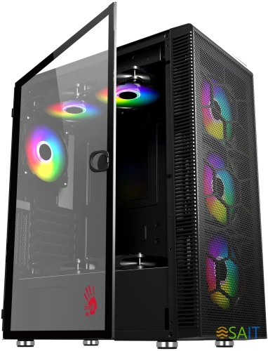 Корпус Bloody BD-CC116 черный без БП ATX 8x120mm 1xUSB2.0 1xUSB3.0 audio bott PSU