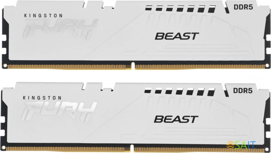 Память DDR5 2x16GB 6000MHz Kingston KF560C36BWE2K2-32 Fury Beast White Expo RTL Gaming PC5-48000 CL36 DIMM 288-pin 1.35В kit single rank с радиатором Ret