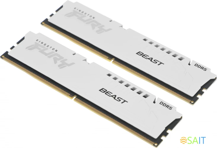 Память DDR5 2x16GB 6000MHz Kingston KF560C36BWE2K2-32 Fury Beast White Expo RTL Gaming PC5-48000 CL36 DIMM 288-pin 1.35В kit single rank с радиатором Ret