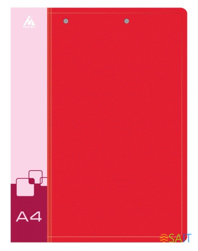 Папка метал.зажим/метал.зажим Бюрократ -PZ07C+C A4 пластик 0.7мм кор.20мм торц.карм с бум. встав ассорти