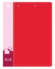 Папка метал.зажим/метал.зажим Бюрократ -PZ07C+C A4 пластик 0.7мм кор.20мм торц.карм с бум. встав ассорти