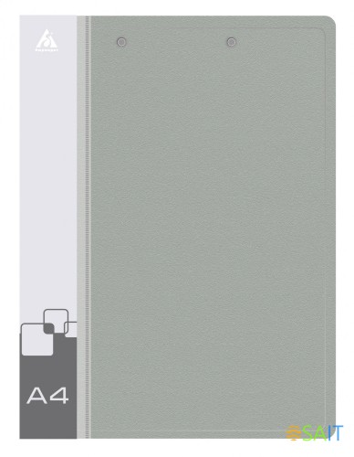 Папка метал.зажим/метал.зажим Бюрократ -PZ07C+C A4 пластик 0.7мм кор.20мм торц.карм с бум. встав ассорти