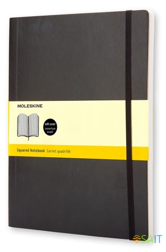 Блокнот Moleskine CLASSIC SOFT QP622 XLarge 190х250мм 192стр. клетка мягкая обложка черный
