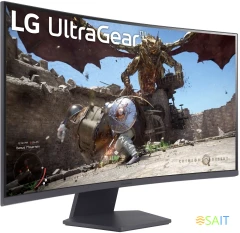 Монитор LG 31.5" UltraGear 32GS60QC-B черный VA LED 16:9 HDMI матовая 3000:1 300cd 178гр/178гр 2560x1440 180Hz FreeSync DP WQ 7.2кг