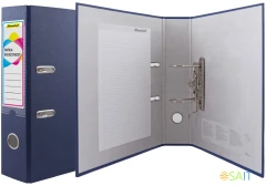 Папка-регистратор Silwerhof A4 75мм ПВХ/бумага синий без. окант. сборная (упак.:2шт)