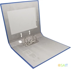 Папка-регистратор Silwerhof A4 75мм ПВХ/бумага синий без. окант. сборная (упак.:2шт)