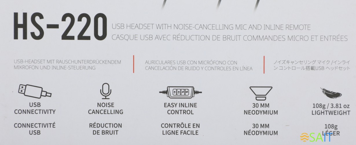 Наушники с микрофоном Creative HS-220 черный 2.4м накладные USB оголовье (51EF1070AA000)