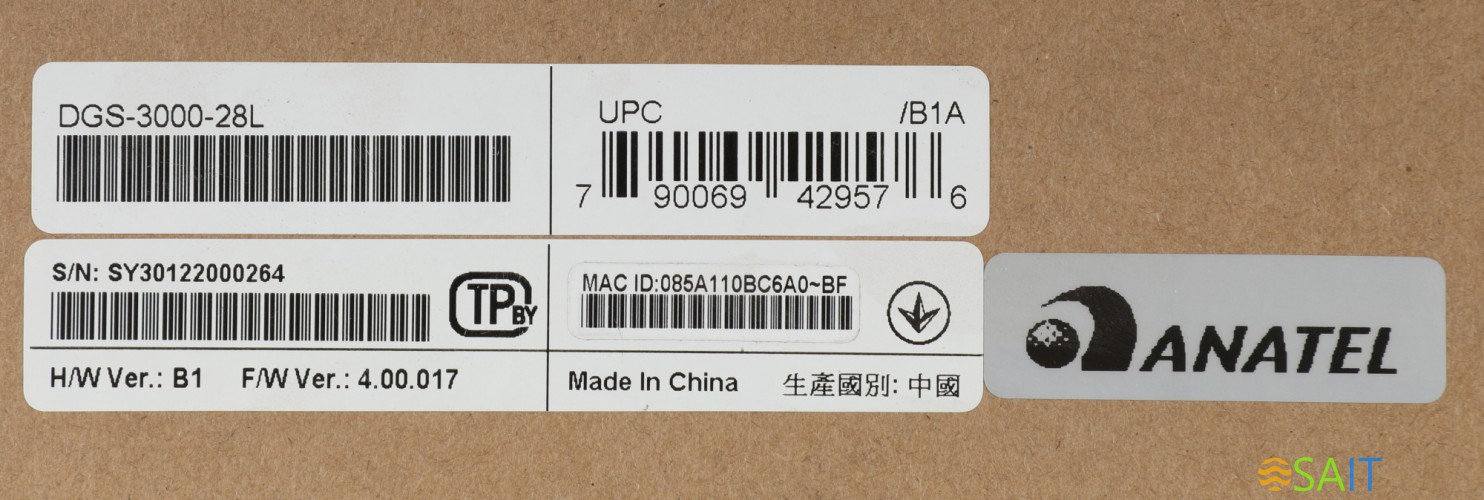 Коммутатор D-Link DGS-3000-28L/B1A 24x1Гбит/с 4SFP управляемый