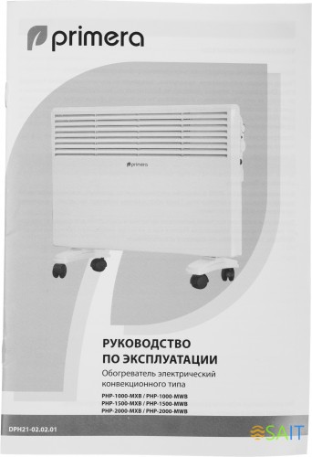 Конвектор Primera PHP-1000-MWB 1000Вт белый