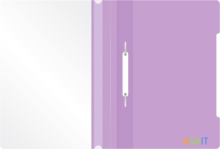 Папка-скоросшиватель Бюрократ Pastel -PSLPAST/VIO A4 прозрач.верх.лист пластик фиолетовый 0.14/0.18