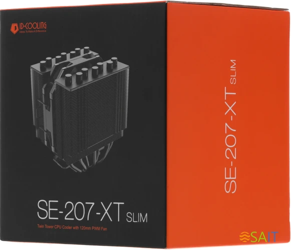 Устройство охлаждения(кулер) ID-Cooling SE-207-XT Slim Soc-AM5/AM4/1200/1700/1851 черный 4-pin 15-35dB Al+Cu 220W 760gr Ret