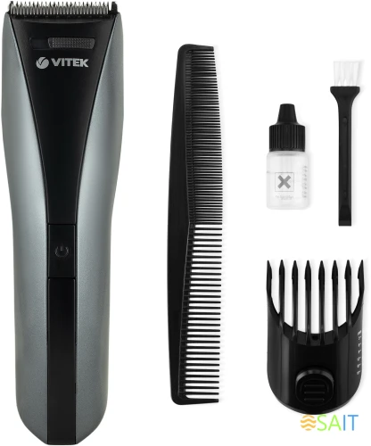 Машинка для стрижки Vitek VT-2575 графитовый 1.8Вт (насадок в компл:1шт)