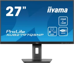 Монитор Iiyama 27" ProLite XUB2797QSNP-B1 черный IPS LED 16:9 HDMI M/M матовая HAS Piv 300cd 178гр/178гр 2560x1440 100Hz DP WQ USB 6.1кг