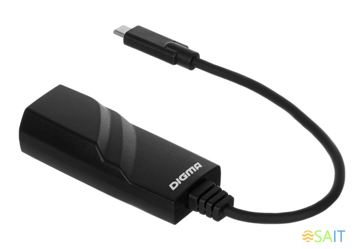Сетевой адаптер Gigabit Ethernet Digma D-USBC-LAN1000 USB Type-C