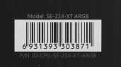 Устройство охлаждения(кулер) ID-Cooling SE-214-XT ARGB Soc-AM5/AM4/1200/1700/1851 черный 4-pin 16-29dB Al+Cu 180W 810gr Ret (SE-214-XT ARGB)