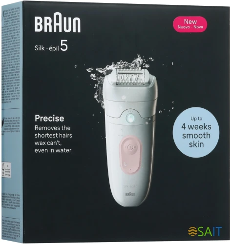 Эпилятор Braun SE5-000 скор.:2 насад.:1 от аккум. белый