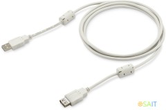 Кабель Buro USB A(m) USB A(f) 1.8м (USB2.0-AM-AF-1.8M-MG) феррит.кольца серый