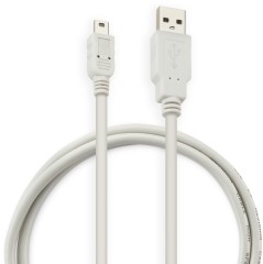 Кабель Buro USB A(m) mini USB B (m) 1м (USB2.0-M5P-1) серый