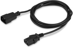 Кабель-удлинитель Buro IEC C13 IEC C14 1.8м (AN23-1008) черный (пакет)