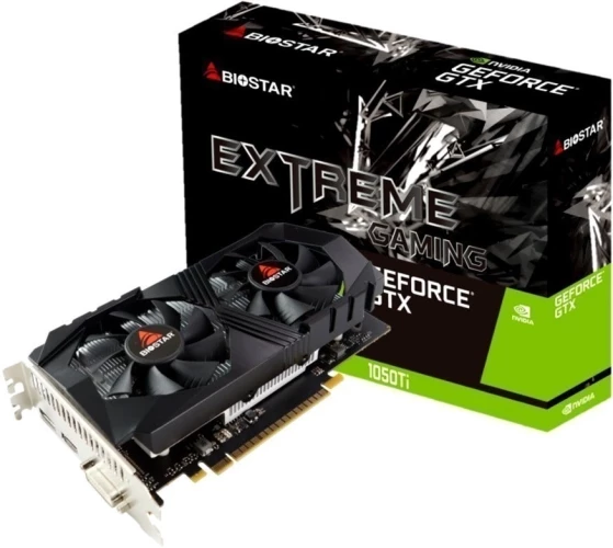 Видеокарта Biostar PCI-E 3.0 GTX1050Ti-4GB NVIDIA GeForce GTX 1050TI 4Gb 128bit GDDR5 1291/7008 DVIx1 HDMIx1 DPx1 HDCP Ret