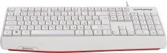 Клавиатура Defender Atom HB-546 белый USB Multimedia for gamer (подставка для запястий) (45547)