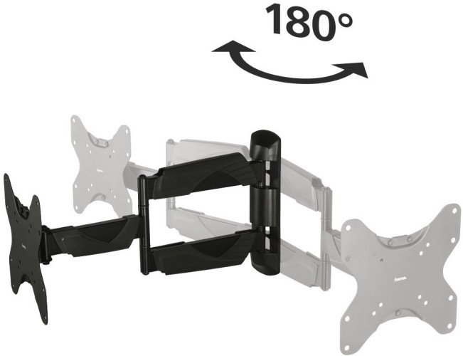 Кронштейн для телевизора Hama H-118665 черный 10"-48" макс.25кг настенный поворот и наклон