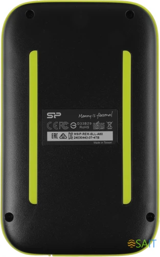 Жесткий диск Silicon Power USB 3.0 4Tb SP040TBPHDA60S3K A60 Armor 2.5" черный/зеленый