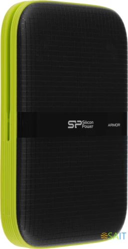 Жесткий диск Silicon Power USB 3.0 4Tb SP040TBPHDA60S3K A60 Armor 2.5" черный/зеленый