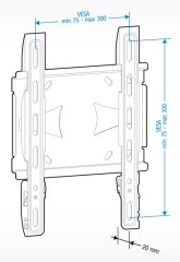 Кронштейн для телевизора Holder LCDS-5045 металлик 19"-40" макс.45кг настенный фиксированный