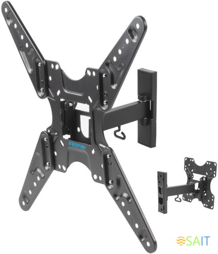 Кронштейн для телевизора Kromax OPTIMA-413 серый 20"-55" макс.30кг настенный поворотно-выдвижной и наклонный