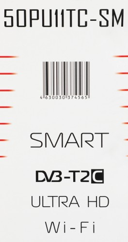 Телевизор LED PolarLine 50" 50PU11TC-SM черный 4K Ultra HD 50Hz DVB-T DVB-T2 DVB-C WiFi Smart TV (RUS)