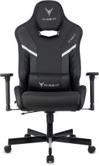 Кресло игровое Knight Thunder 5X черный эко.кожа крестов. металл