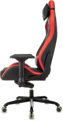 Кресло игровое Knight Titan черный/красный ромбик эко.кожа с подголов. крестов. металл