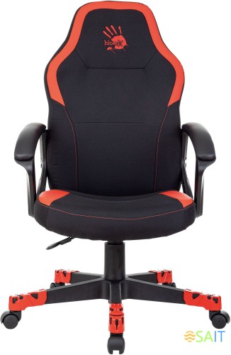Кресло игровое A4Tech Bloody GC-190 черный/красный текстиль/эко.кожа крестов. пластик